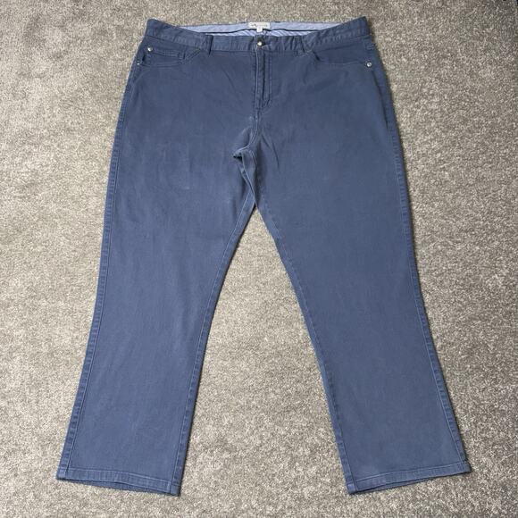 Peter Millar Crown‑Crafted 5‑Pocket Performance Pants 40x32 Blue Stretch ME0B30 - Picture 1 of 10